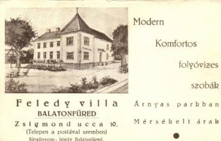 Balatonfüred, Feledy villa, reklám (EK)