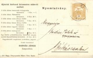 Nedec vár, hátoldalon reklám / castle, advertisement on the back side