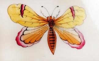 Herendi Viktória mintás kos fejes kaspó, kézzel festett, jelzett, hibátlan, m:20,5 cm d:30,5 cm/ Her...