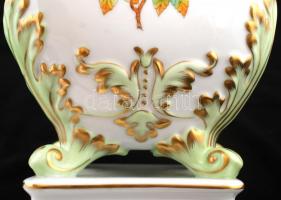 Herendi Viktória mintás kaspó, kézzel festett, jelzett, hibátlan, m:17,5, d:18,5 cm / Herend Victori...