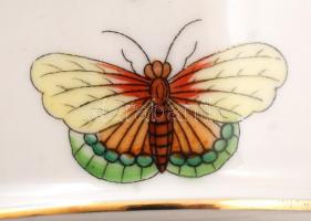 Herendi Viktória mintás oroszlánkarmos váza, kézzel festett, jelzett, hibátlan, m:12,5 cm, d:14 cm/ ...