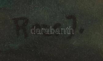 Rozs jelzéssel: Alpesi vidékeken, akvarell, papír, paszpartuban, üvegezett fa keretben, 41,5×59,5 cm