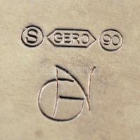 Gero, ezüstözött, mesejelenetes, füles, gyermekpohár, jelzett, m:7cm