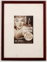 Marilyn Monroe, a Bus Stop film plakátjának modern nyomata, üvegezett fa keretben