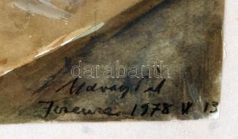 Udvary Pál (1900-1987): Firenze. Akvarell, papír, jelzett, üvegezett keretben, 30×46 cm /
Pál Udvary...