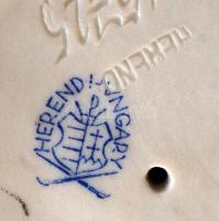 Herendi akt, kézzel festett, jelzett, hibátlan, 22cm