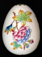 Herendi Viktória tojás, kézzel festett, jelzett, hibátlan, 5x7x5cm