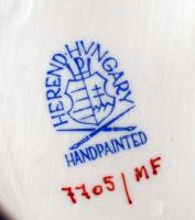 Herendi virágmintás tálkák, kézzel festett, jelzett, hibátlan,2db, az egyik saját díszdobozban, 13x9...