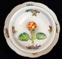 Herendi Eton bonbonnier, kézzel festett, jelzett, lepattanással,7x13cm