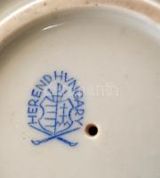 Herendi Eton bonbonnier, kézzel festett, jelzett, lepattanással,7x13cm