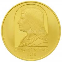 2008. 50.000Ft Au "Hunyadi Mátyás trónra lépésének 550. évfordulója" eredeti dísztokban ta...