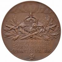 Német Birodalom 1915. "Isten velünk van" Br propaganda plakett. Szign.: Mayer (60,5mm) T:2...