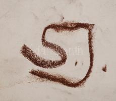 SJ jelzéssel: Férfi akt, pasztell, papír, 59,5×42 cm