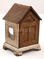 Óraház alakú réz mécsestartó, mécsessel, m: 16,5 cm