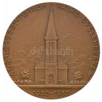 Berán Lajos (1882-1943) 1935. "Dabasi Halász Lajos" Br emlékérem. "AZ EMLÉKEZET-TEMPL...