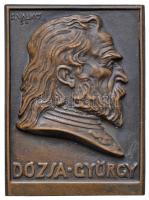 Solymári Valkó László (1909-1984) 1954. "Dózsa György" Br plakett (66,5x90,5mm) T:2 Hungary 1954. "György Dózsa" Br plaque. Sign.: Valkó László Solymári (66,5mmx90,5mm) C:XF