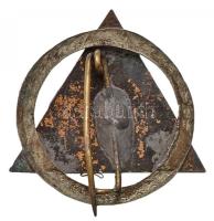 ~1950. "Érdemes munkáért - X. kerületi DISZ (Dolgozó Ifjúság Szövetsége) Bizottság" zománc...