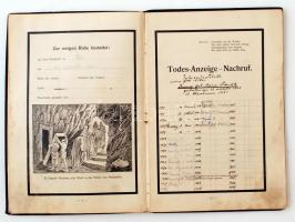 1911 Trauer Album. Viseltes gerincű díszes, ezüstözött kiadói egészvászon kötésben