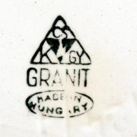 Dinnyemintás Gránit kerámia tál, jelzett, apró kopásnyomokkal, d: 23 cm