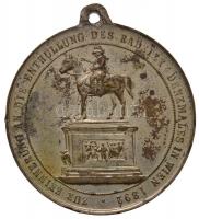 Ausztria 1892. "Joseph Wenzel Radetzky" ezüstözött fém emlékérem füllel (34,5mm) T:2-
Aust...