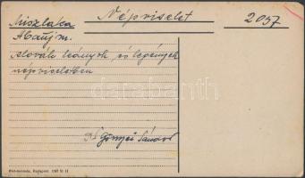 cca 1920 Miszlóka (ma: Myslava, Kassa városrésze, Szlovákia), szlovák leányok és legények népviselet...