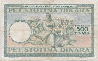 Jugoszlávia 1935. 500D T:restaurált
Yugoslavia 1935. 500 Dinara C:restored