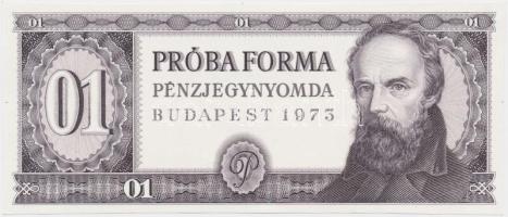 1973. "Próba forma 01" előoldal kész, hátlap üres, barna T:I  Adamo SFT2.2