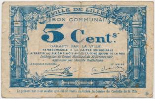 Franciaország/Lille 1917. 5c "A" sorozat T:III France/Lille 1917. 5 Centimes "A" series C:F