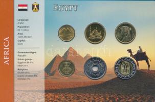 Egyiptom 1984-2007. 1p-1Ł (6xklf) fémpénz szettben T:1-,2 Egypt 1984-2007. 1 Piastre - 1 Pound (6xdiff) metal coins in set C:AU,XF