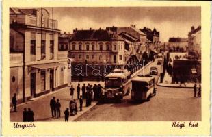 Ungvár, Régi híd, autóbusz / old bridge, autobus