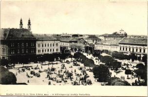 Szabadka, piac / market (probably from a postcard leporello)