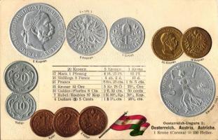 Austria - Set of coins, flag, Emb. litho (r)