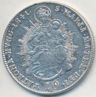 1841B 10kr Ag "V. Ferdinánd" T:2- anyaghiba