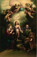 The Holy Family, litho s: Murillo (cut)