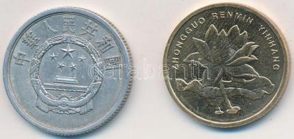 Kína 1962. 2f Al + 2006. 5J sárgaréz T:2,2-
China 1962. 2 Fen Al + 2006. 5 Jiao Brass C:XF,VF