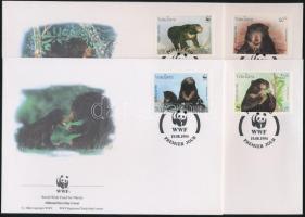 1994 WWF Medvék sor Mi 1410-1413 4 FDC