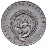 Peternák Gusztáv (1928-) 1968. "Elektronikus Mérőkészülékek Gyára / XII. "EEG" Vándorgyűlés Esztergom" Al emlékérem (46mm) T:2