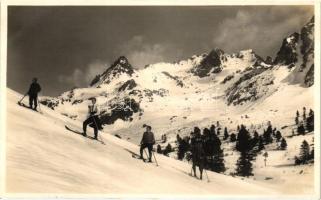 Tátra, Patria, télen, síelők / winter, skiers, photo Hunfalvy