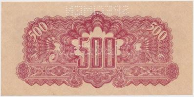 Csehszlovákia 1944. 500K "SPECIMEN" perforációval T:I-
Czechoslovakia 1944. 500 Korun &quo...