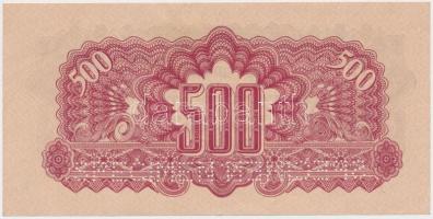 Csehszlovákia 1944. 500K "SPECIMEN" perforációval, bélyeggel T:II
Czechoslovakia 1944. 500...