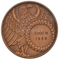 1939. "Budapest Székesfőváros Elektromos Műveinek Testedző Egyesülete 1922 / 5000M 1939" B...