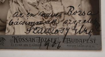 Szamosi Elza (1884-1924) opera-énekesnő dedikált, keményhátú fotója 11x17 cm