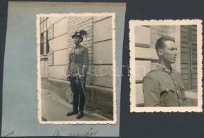 cca 1941 3 db csendőrfotó, egy részük kartonra ragasztva, különböző méretben