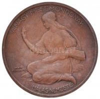 Berán Lajos (1882-1943) 1925. "Jókai Mór - A Nagy mesemondónak hálás nemzete" Br emlékérem...