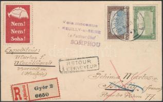 1922 Schima Bandi (1882-1959): Neuillyhez. Irredenta propaganda. Vegyes technika, Nyomtatványként el...