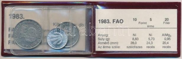 1983. 20f + 5Ft + 10Ft "FAO" eredeti tokban tanúsítvánnyal T:1-