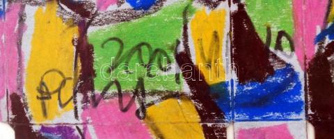 Cs. Németh Miklós (1934-2012): Sokaság. Vegyes technika, papír, jelzett, üvegezett keretben, 26×36 c...