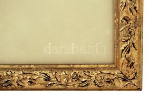 Jakovits József (1909-1994): Pár angyallal. Ceruza, papír, jelzett, üvegezett keretben, 30×17 cm