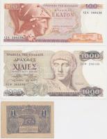 Görögország 1978. 100D + 1987. 1000D + Románia 1915. 1L T:I-,III Greece 1978. 100 Drachmai + 1987. 1000 Drachmaes + Romania 1915. 1 Leu C:AU,F