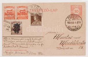 1920 Schima Bandi (1882-1959): Propaganda grafika. Vegyes technika, Nyomtatványként elküldve. / Prop...